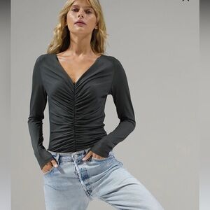 NWT  LNA clothing Simone Top in Black